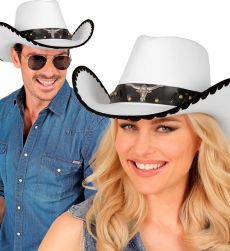 Bia�y kapelusz kowbojski RODEO