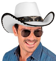 Bia�y kapelusz kowbojski RODEO
