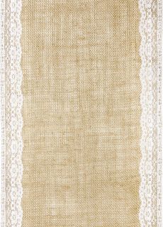 Bie�nik jutowy z koronk� (28x275cm)