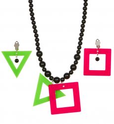 Bi�uteria lata 80 NEON kicz party