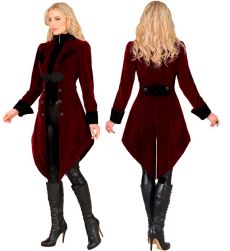 Str�j GOTYCKI aksamitny p�aszcz bordowy - XL gotycki p�aszcz str�j na halloween  przebranie gotyckie str�j damski