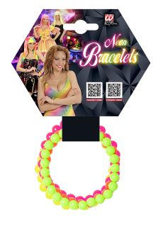 Bransoletki koralikowe NEON bi�uteria lata 80 bi�uteria lata 80 bi�uteria retro dodatki lata 80 bransoletki neonowe