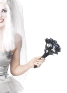 Bukiet CZARNE RӯE dodatek do przebrania halloweenowego
