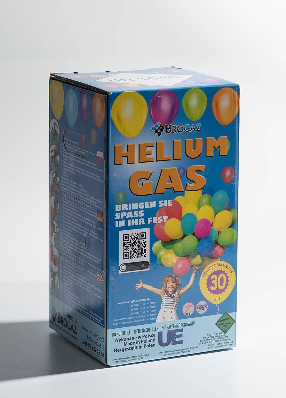 Butla z helem na 30 balonów (0,25m3)
