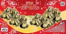 Cylinder sylwestrowy HAPPY NEW YEAR z�oty kapelusz sylwestrowy kapelusz na sylwestra