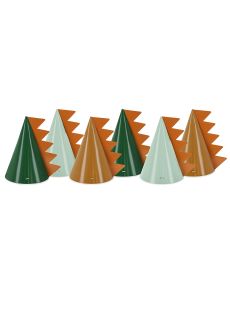 Czapeczki urodzinowe DINOZAURY 6szt.