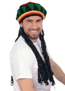 Czapka RASTA dredy peruka