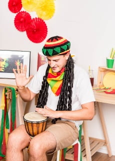 Czapka RASTA dredy peruka
