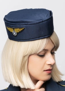 Czapka stewardessy granatowa