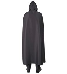 Czarna peleryna z kapturem HALLOWEEN 145 cm