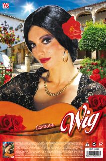 Czarna peruka Hiszpanki CARMEN