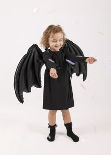 Czarne skrzyd�a nietoperza balon na Halloween