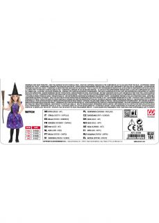Dzieci�cy str�j na Halloween CZAROWNICA fioletowa 116cm