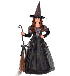 Str�j na Halloween CZAROWNICA w sukni balowej - 140cm