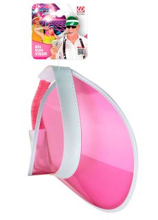 Daszek na g�ow� r�owy DASZEK W STYLU DISCO plastikowy daszek na g�ow� daszek lata 80 daszek plastikowy