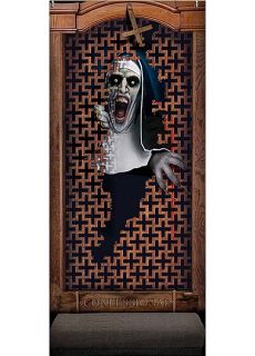 Dekoracja drzwi na halloween ZAKONNICA 80 x 180cm