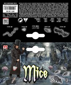Dekoracja halloweenowa MYSZY (4szt.)