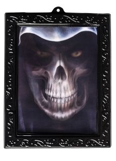 Dekoracja halloweenowa STRASZNY OBRAZ 3D 22x29cm 