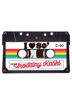 Personalizowana dekoracja kartonowa I LOVE 80's