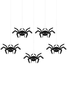 Papierowe PAJ�KI NA HALLOWEEN dekoracja halloweenowa