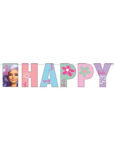 Dekoracja urodzinowa BARBIE girlanda Happy Birthday
