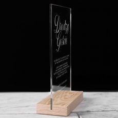 Tabliczka informacyjna KSI�GA GO�CI statuetka plexi