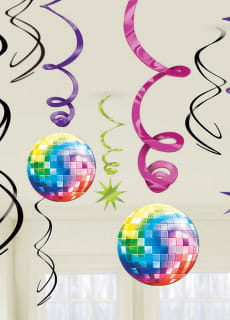 Dekoracja wisz�ca DISCO serpentyna (12szt.)