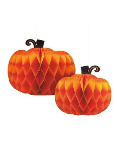 Papierowa DEKORACJA DYNIA honeycomb (2szt.) dekoracja na halloween dynia dekoracja dekoracja halloweenowa