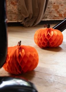 Papierowa DEKORACJA DYNIA honeycomb (2szt.) dekoracja na halloween dynia dekoracja dekoracja halloweenowa