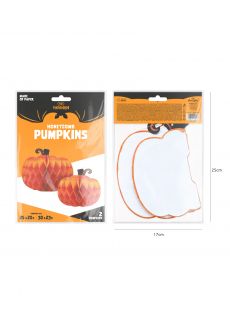 Papierowa DEKORACJA DYNIA honeycomb (2szt.) dekoracja na halloween dynia dekoracja dekoracja halloweenowa