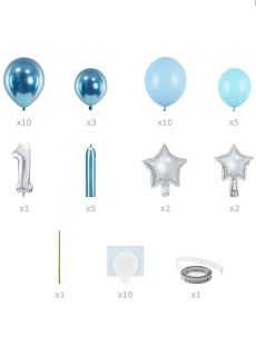 Dekoracja z balon�w na roczek 90 x 140cm