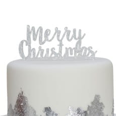 �wi�teczna dekoracja tortu MERRY CHRISTMAS Christmas Metallic
