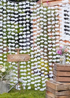 Dekoracja wiszca FLORAL biaa