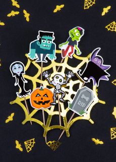 Dekoracje ciast MONSTERS ozdoba halloweenowa 7szt.