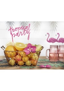 Dekoracje papierowe ALOHA kwiatki hawajskie (6szt.)