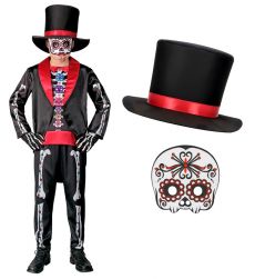 Str�j dzieci�cy DIA DE LOS MUERTOS El Catrin - 140cm