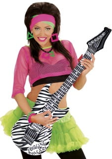 Dmuchana zabawka GITARA ZEBRA dodatek do stroju