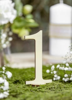 Drewniane NUMERY na stoliki (10szt.)