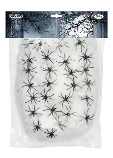 Du�a sztuczna paj�czyna z paj�kami Halloween 500g sztuczna paj�czyna na Halloween, siec paj�ka