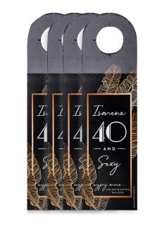 Zawieszki na alkohol ELEGANT ozdoby na 40 urodziny (4szt.)