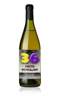Etykieta na wino urodzinowe KOLOROWE CYFRY