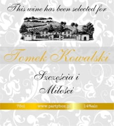 Etykieta na wino Twoim imieniem GOLD