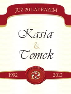 Etykieta na wino WSP�LNE LATA