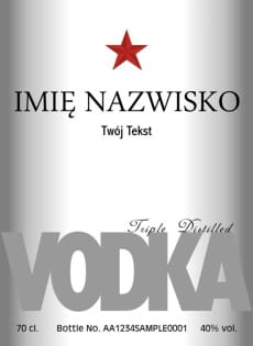 Etykieta na w�dk� z Twoim imieniem BIA�A