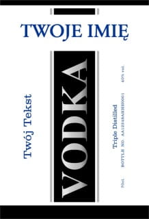 Etykieta na w�dk� z Twoim imieniem CZARNA