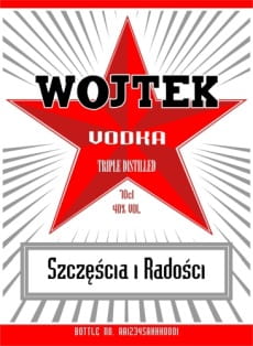 Etykieta na w�dk� z Twoim imieniem CZERWONA
