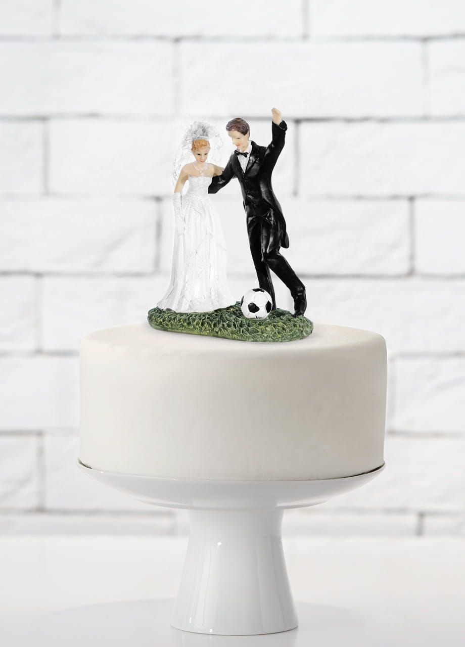 Figurka na tort weselny PIŁKA NOŻNA 14cm dekoracja tortu ślubnego