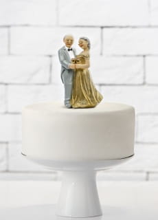 Figurka na tort Z�OTE GODY 12cm ozdoba tortu na rocznic�