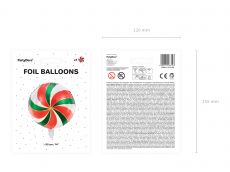 Foliowy BALON CUKIEREK 35cm balon �wi�teczny balon lizak �wi�teczny balon