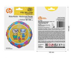Foliowy balon Kicia Kocia i Pacek 36cm balon foliowy balon urodzinowy balon dla dzieci